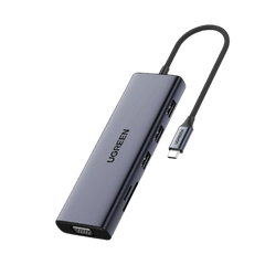 Hub USB-C sang USB-C PD+3*USB 3.0+RJ45+HDMI hỗ trợ 4K+VGA+SD/TF Ugreen 15600