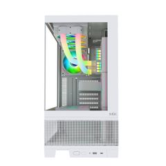 Thùng máy MIK Lumine 4FA - Trắng, kèm 4 fan ARGB