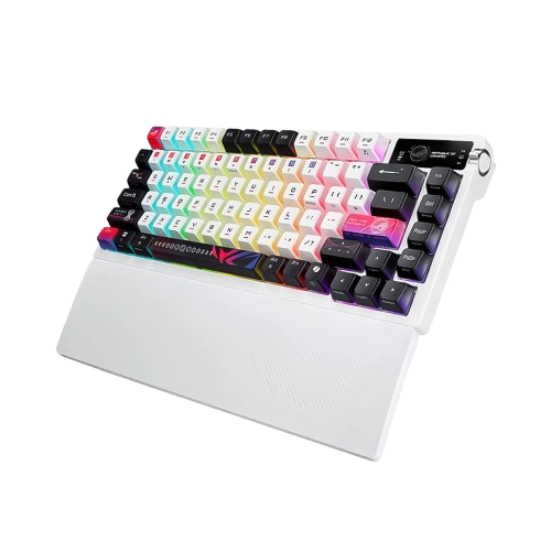 Bàn Phím ASUS M704 ROG AZOTH X/WIRELESS/OLED LCD/NXSMV2/STORM/US/PBT/TRẮNG