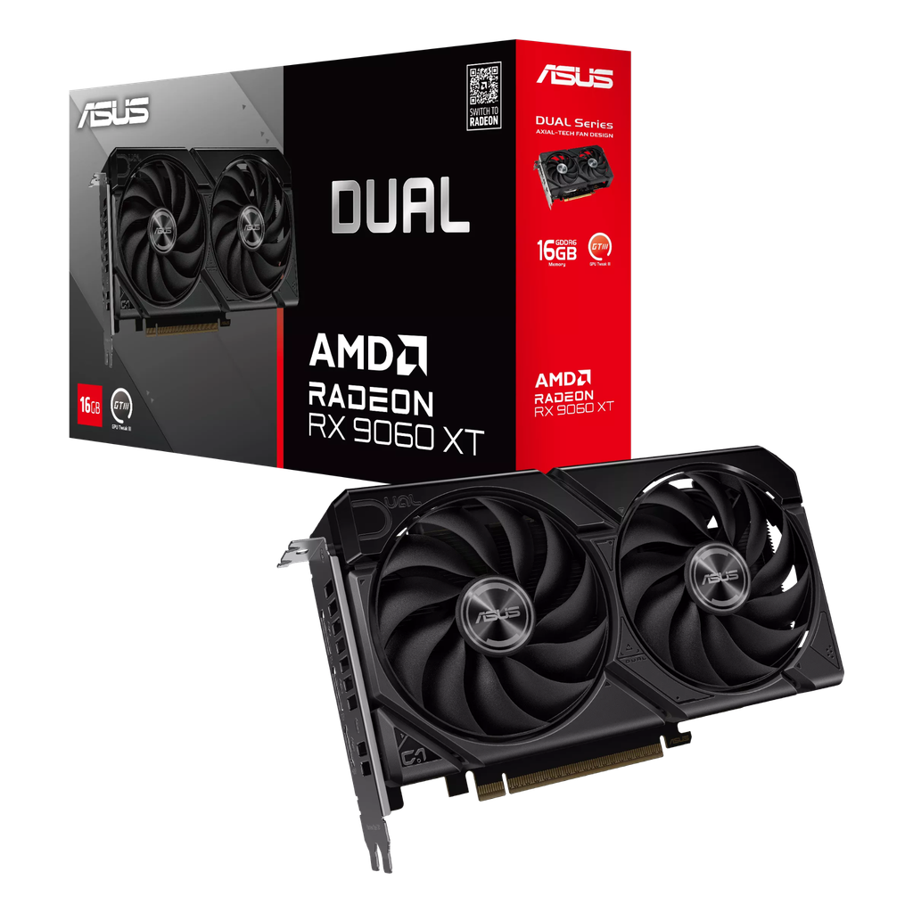Card màn hình Asus DUAL RX9060XT-16G