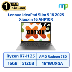 Laptop Lenovo IdeaPad Slim 5 16 2025 (Xiaoxin 16 AHP10R) Ryzen R7- H 255/16GB/SSD 512GB/Vga 780/16