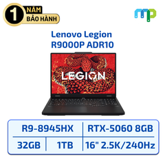 Laptop Lenovo Legion R9000P ADR10 Ryzen9-8945HX/32GB/SSD 1TB/RTX 5060 8GB/16