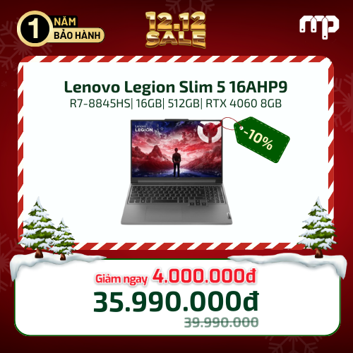 Laptop Lenovo Legion Slim 5 16AHP9 R7-8845HS/16GB/512GB/RTX 4060 8GB/16