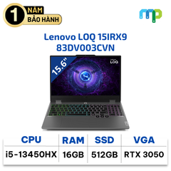 Laptop Lenovo LOQ 15IRX9 I5-13450HX/16GB/SSD 512GB/RTX 3050 6GB/15.6