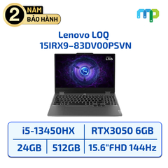 Laptop Lenovo LOQ 15IRX9 i5-13450HX/24GB/SSD 512GB/RTX3050 6GB/15.6