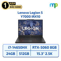 Laptop Lenovo Legion 5 Y7000 IRX10 I7-14650HX/24GB/SSD 512GB/RTX 5060 8GB/15.3