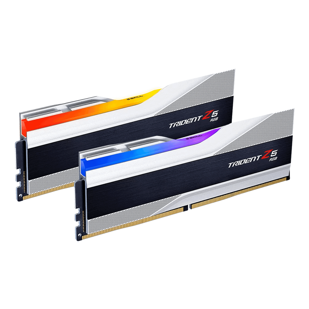 Ram GSkill Trident Z5 RGB Silver 32G | 16x2, DDR5, 5200MHz 40 F5-5200J4040A16GX2-TZ5RS