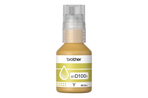 Mực in phun màu vàng brother BTD100Y