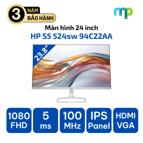 Màn hình HP 24 inch S5 524sw FHD 94C22AA