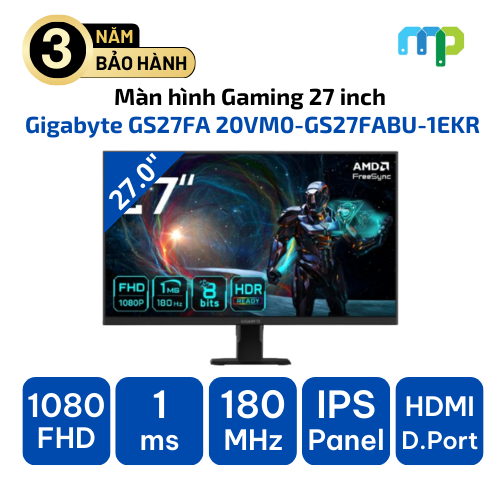 Màn hình Gaming Gigabyte GS27FA 20VM0-GS27FABU-1EKR