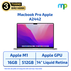 MacBook Pro Apple A2442 M1/16GB/512GB/14 inch Like New
