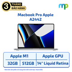 MacBook Pro Apple A2442 M1/32GB/512GB/14 inch Like New
