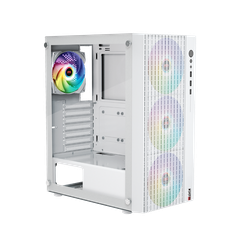 Thùng máy Case Magic Luxury 4F - Trắng/Kèm sẵn 4 fan