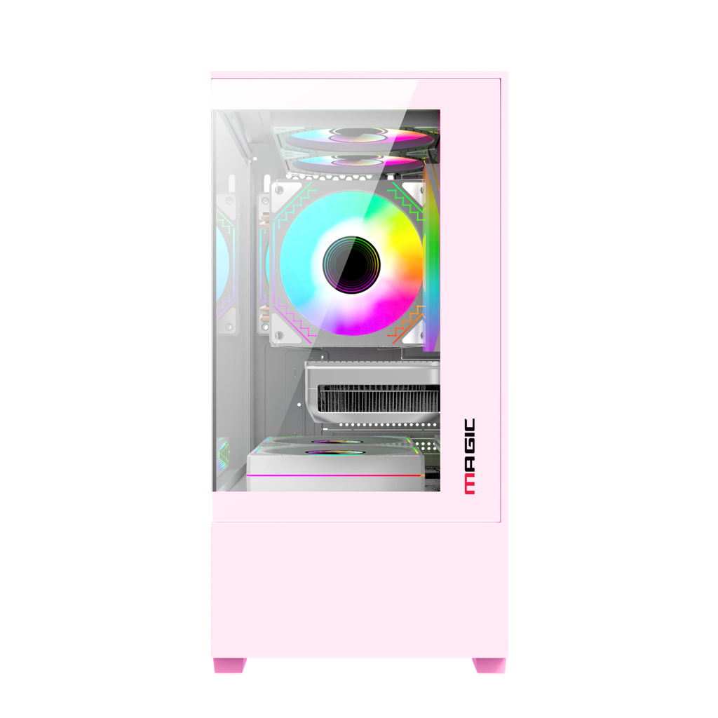Thùng máy Magic MIX - Hồng | Micro ATX, không kèm fan
