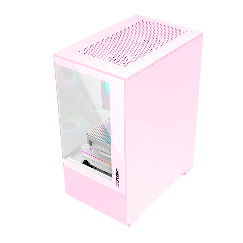 Thùng máy Magic MIX - Hồng | Micro ATX, không kèm fan