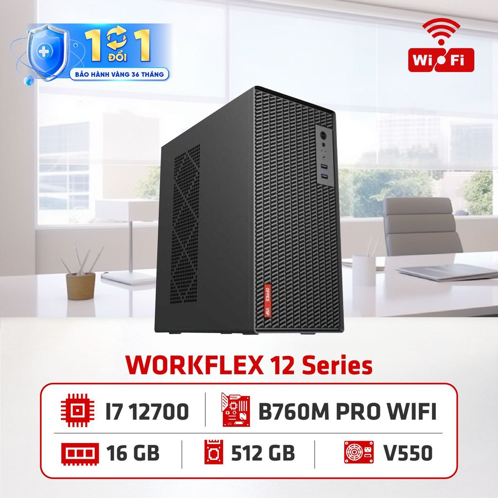 Máy Bộ STAR Workflex 12 V2 Intel i7 12700/ Ram 16GB/ SSD 512/ WiFi + BT