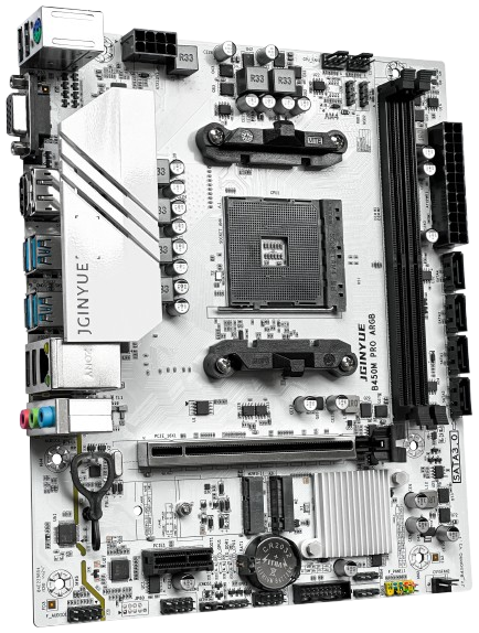 Mainboard JGINYUE B450M PRO ARGB Màu trắng