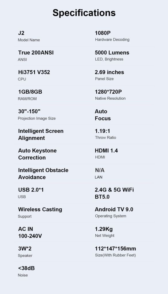 Máy chiếu Mini Trackolor J2 FHD