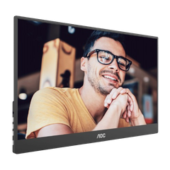 Màn hình di động AOC 16T20 15.6 inch/Full HD/IPS/60Hz/5ms/ 16.7 triệu màu/ USB-C/ kèm Foldable Smart Cover