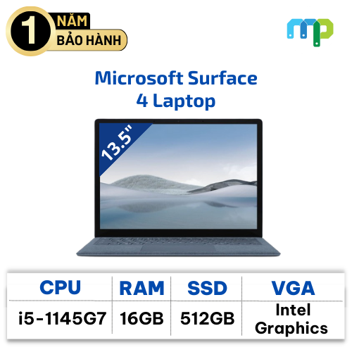 Laptop Microsoft Surface 4 Laptop (i5-1145G7/ 16GB/ 512GB SSD/ 13.5