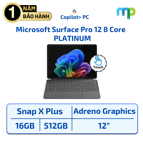 Máy tính bảng Microsoft Surface Pro 12 Snapdragon X Plus (8 Core)/16GB/SSD 512GB/12