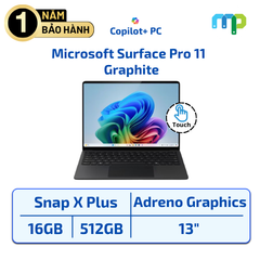 Laptop Microsoft Surface Pro 11 Snapdragon X Plus/16GB/512GB-SSD/13.0 Touch/Win11/Graphite