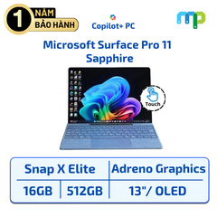Laptop Microsoft Surface Pro 11 Snapdragon X Elite/16GB/512GB-SSD/13.0 OLED TOUCH/Win11 Sapphire