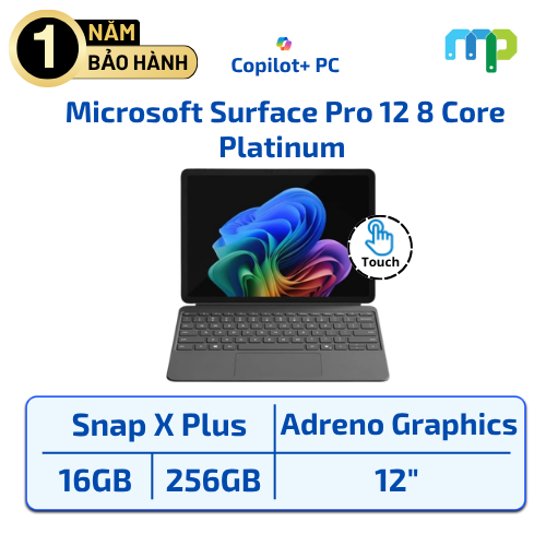 Máy tính bảng Microsoft Surface Pro 12 Snapdragon X Plus (8 Core)/16GB/SSD 256GB/12