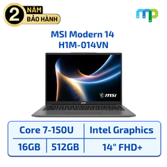 Laptop MSI Modern 14 H1M-014VN Core 7-150U/16GB/SSD 512GB/UMA/14