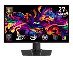 Màn hình Gaming MSI MAG 273QP QD-OLED X24 | 26.5 inch, 2K, QD-OLED, 240Hz, 0.03ms, phẳng