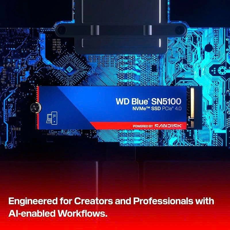 Ổ cứng gắn trong Western Digital SSD 1TB SN5100 NVMe Blue WDS100T5B0E-00CPE0