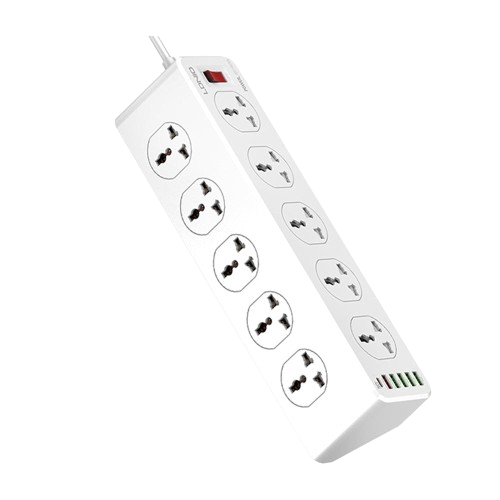 Ổ cắm điện LDNIO 2500w 2m màu trắng SC10610 LDNIO (10P+5Usb+Type C)
