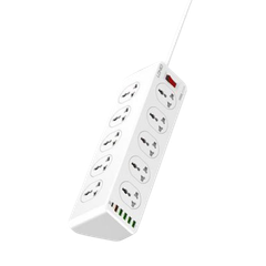 Ổ cắm điện LDNIO 2500w 2m màu trắng SC10610 LDNIO (10P+5Usb+Type C)