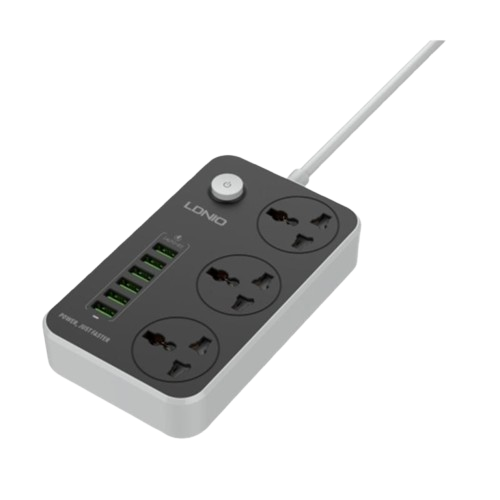 Ổ cắm điện LDNIO 2500w 2m màu đen SC3604 (3P+6Usb)