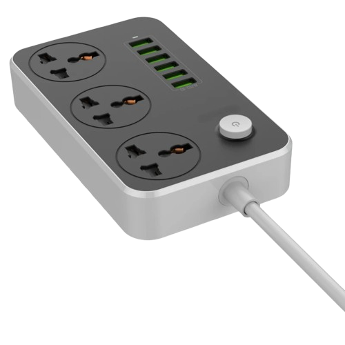 Ổ cắm điện LDNIO 2500w 2m màu đen SC3604 (3P+6Usb)