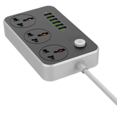 Ổ cắm điện LDNIO 2500w 2m màu đen SC3604 (3P+6Usb)