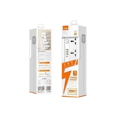 Ổ cắm điện LDNIO 2500w 2m màu trắng SC5415 (5P+3Usb+Type C)