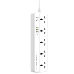 Ổ cắm điện LDNIO 2500w 2m màu trắng SC5415 (5P+3Usb+Type C)