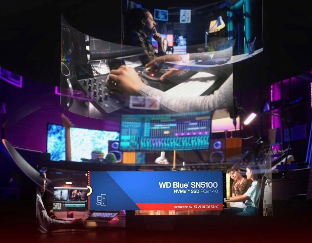 Ổ cứng gắn trong Western Digital Blue SSD 500GB SN5100 PCIe M2 (WDS500G5B0E)