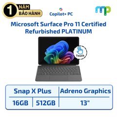 Laptop Microsoft Surface Pro 11 (Certified Refurbished) Snapdragon X Plus/16GB/512GB-SSD/13.0 TOUCH/Win11 PLATINUM