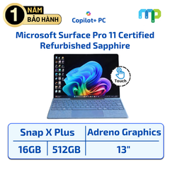 Laptop Microsoft Surface Pro 11 (Certified Refurbished) Snapdragon X Plus/16GB/512GB-SSD/13.0 TOUCH/Win11 Sapphire