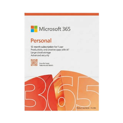 Phần mềm Office Microsoft M365 Personal English APAC Subscr 1YR Medialess (EP2-32409)