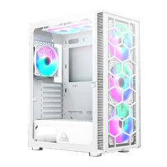 Thùng máy Case Montech X3 Glass - Trắng/ Gắn sẵn 6 fan RGB