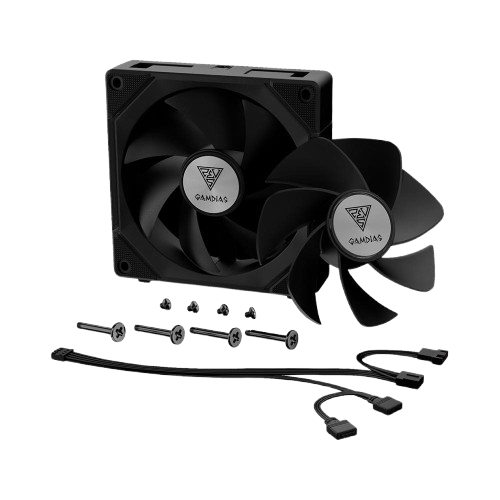 Quạt tản nhiệt Gamdias AEOLUS P2-1203 ARGB PWM 120mm Black CCAEOLP21203BLGA