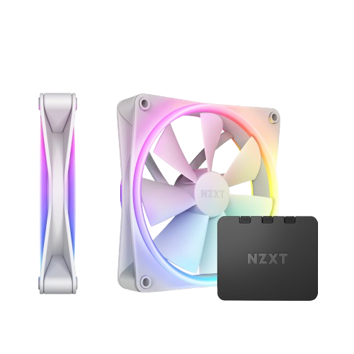 Bộ 2 fan NZXT F140 RGB DUO Twin Pack/ Trắng/ kèm hub