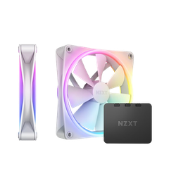 Bộ 2 fan NZXT F140 RGB DUO Twin Pack/ Trắng/ kèm hub