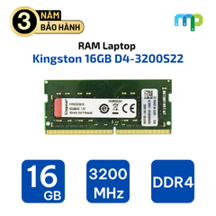 RAM Laptop Kingston 16GB D4-3200S22 1Rx8 SODIMM (KVR32S22S8/16)