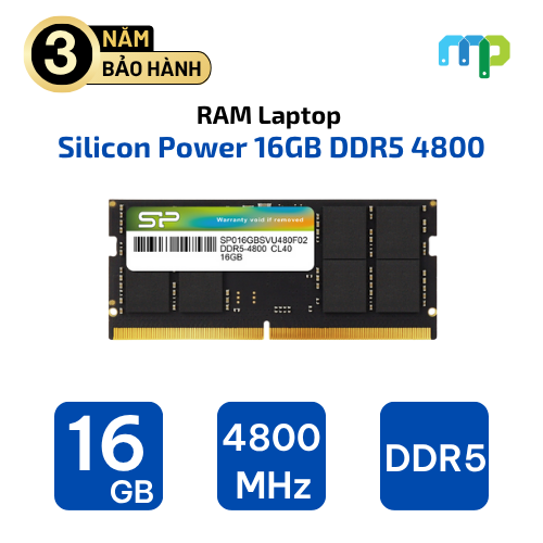 RAM Laptop Silicon Power DDR5 16GB Bus 4800 CL40 SP016GBSVU480F02