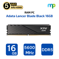 Ram PC Adata Lancer Blade Black 16GB DDR5 5600Mhz AX5U5600C4616G-SLABBK