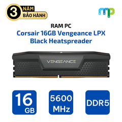 Ram PC Corsair DDR5 5600MHz 16GB Vengeance LPX Black Heatspreader C40/ CMK16GX5M1B5600C40